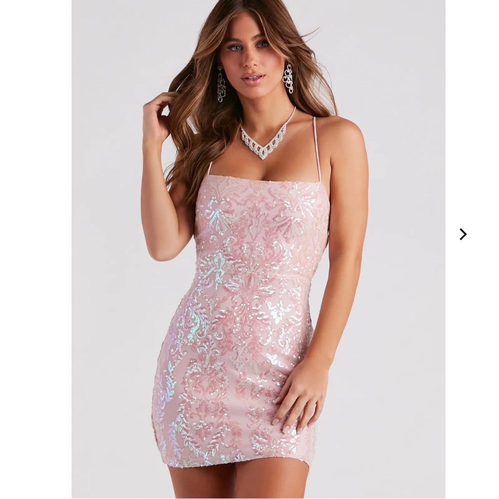 Windsor Pink Sequin Mini Dress